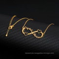 Shangjie OEM -Name Customized Titanium Stahl Buchstaben Anhänger Halskette Großhandel Frauen unregelmäßige Halsketten